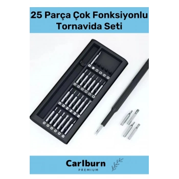 Özel Üretim Dayanıklı Mıknatıslı Laptop Gözlük Saat Mini Plastik Kutulu 25 Parça Tornavida Seti