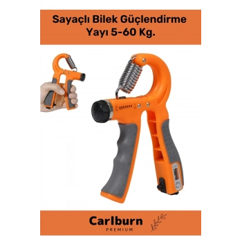 Premium Üretim El Bilek Güçlendirici Kas Yapma Ayarlı Damar Sayaçlı Bilek Güçlendirme Yayı 5-60 Kg.