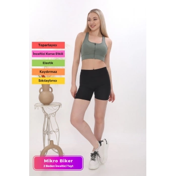 Özel Üretim İç Göstermeyen Toparlayıcı Sıkılaştırıcı Şekillendirici Kadın Spor Şık Micro Biker Tayt