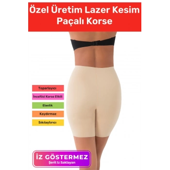 Özel Üretim İz Göstermeyen Kaymaz Sıkılaştırıcı Toparlayıcı Şekillendirici Lazer Kesim Paçalı Korse