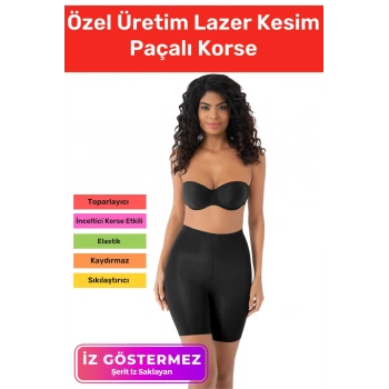 Özel Üretim İz Göstermeyen Kaymaz Sıkılaştırıcı Toparlayıcı Şekillendirici Lazer Kesim Paçalı Korse