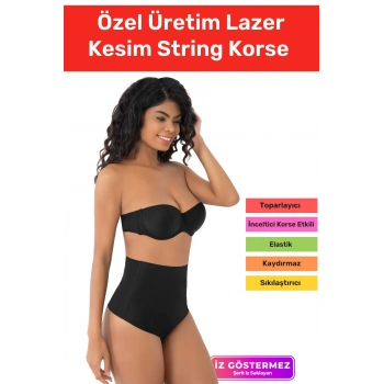 Yeni Sezon Toparlayıcı İz Göstermeyen Sıkılaştırıcı Şekillendirici Kaymaz Lazer Kesim String Korse