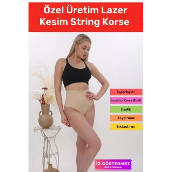 Yeni Sezon Toparlayıcı İz Göstermeyen Sıkılaştırıcı Şekillendirici Kaymaz Lazer Kesim String Korse
