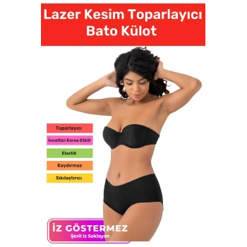 Özel Tasarım İz Göstermeyen Kaymaz Vücut Şekillendirici Kadın Lazer Kesim Toparlayıcı Bato Külot