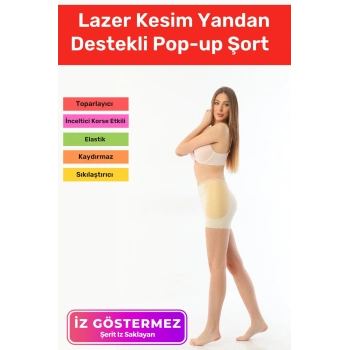 Özel Üretim Toparlayıcı Sıkılaştırıcı İz Göstermeyen Şekillendirici Yandan Destekli Pop-Up Şort