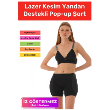 Özel Üretim Toparlayıcı Sıkılaştırıcı İz Göstermeyen Şekillendirici Yandan Destekli Pop-Up Şort