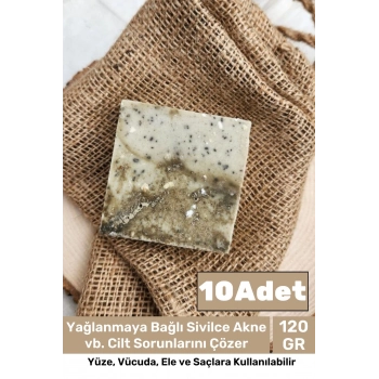 Özel Üretim %100 Doğal Güzel Kokulu El Yüz Saç Vücut Cilt Orijinal Bitkisel Kil Sabunu 120G 10 Adet
