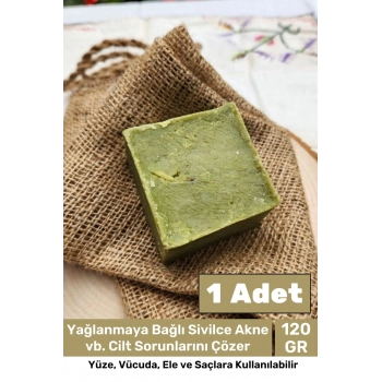 %100 Doğal Güzel Kokulu El Yüz Saç Vücut Cilt Orijinal Bitkisel Siirt Bıttım Sabunu 120G - 1 Adet