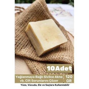 Lüks %100 Doğal Güzel Kokulu El Yüz Saç Vücut Cilt Orijinal Bitkisel Sarımsaklı Sabun 120G - 10 Adet