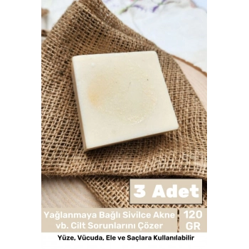 %100 Doğal Güzel Kokulu El Yüz Saç Vücut Cilt Orijinal Bitkisel Pirinç Özlü Sabunu 120G - 3 Adet