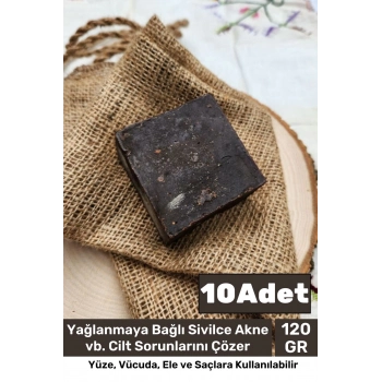 %100 Doğal Güzel Kokulu El Yüz Saç Vücut Cilt Orijinal Bitkisel Ardıç Katranı Sabunu 120G - 10 Adet