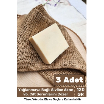 Lüks %100 Doğal Güzel Kokulu El Yüz Saç Vücut Cilt Orijinal Bitkisel Keçi Sütü Sabunu 120G - 3 Adet