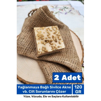 Lüks %100 Doğal Güzel Kokulu El Yüz Saç Vücut Cilt Orijinal Bitkisel Kekik Sabunu 120G - 2 Adet