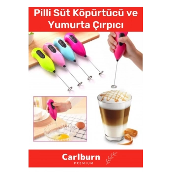 Premium Çelik Uçlu Pilli Kahve Sos Krema Mama Süt Köpürtücü Yumurta Çırpıcı Mini Mikser