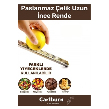 Özel Üretim Kaliteli Dayanıklı Paslanmaz Çelik Keskin Uzun İnce Limon Peynir Sarımsak Rendesi 27cm