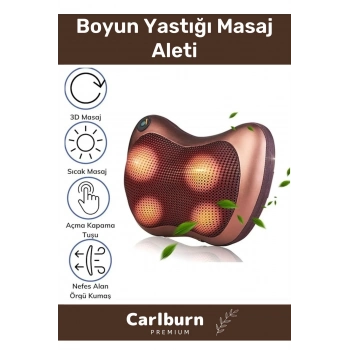 Premium 4 Başlıklı Yıkanabilir Kılıflı Aydınlatma Kutulu Araç Ev Ofis Omuz Boyun Sırt Masaj Aleti