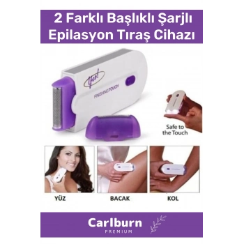 Premium 2 Farklı Başlıklı Hafif Taşınabilir Yüz Vücut Uzun Süren Şarjlı Epilasyon Tıraş Cihazı