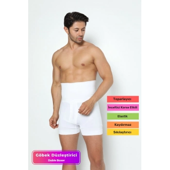 Özel Üretim Basen Toparlayıcı Sıkılaştırıcı Göbek Düzleştirici Bel İnceltici Erkek Duble Boxer Korse