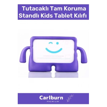 Özel Üretim Apple Samsung Uyumlu 8.7 Inç Yumuşak Dokulu Tutacaklı Tam Koruma Standlı Kids