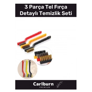 Sert Plastik Başlıklı 3 Parça Mutfak Ocak Fırın Davlumbaz Yağ Çıkarma Tel Fırça Detaylı Temizlik Set