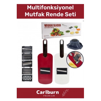 5 Farklı Başlıklı Pratik Paslanmaz Çelik Multifonksiyonel Mutfak Sebze Meyve Pataes Rende Seti