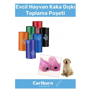 Çevre Dostu Evcil Hayvan Dışkı Toplama Pati Desenli Köpek Kaka Poşeti Torbası 4 Paket 60 Adet Rulo