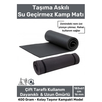 Taşıma Askılı Su Geçirmez Konforlu Kalın Rahat Çift Taraflı Çadır Uyku Yer Minderi 16mm Kamp Matı