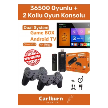 36500 Oyunlu Atari 5G 8k HDR Ultra HD Çözünürlük 64 GB Tv Game Box Android Tv 2 Kollu Oyun Konsolu