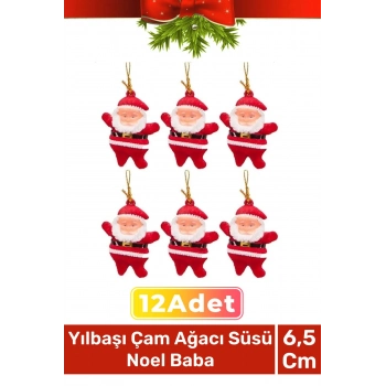 Özel Üretim Lüks Noel Parti Dekoratif Yeni Yıl Kış Yılbaşı Çam Ağacı Süsü Noel Baba 12li