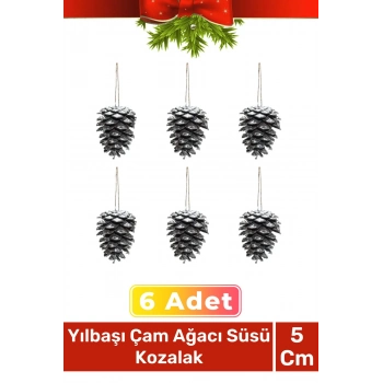 Özel Üretim Lüks Noel Parti Dekoratif Yeni Yıl Kış Yılbaşı Çam Ağacı Süsü Kozalak Altın 6lı