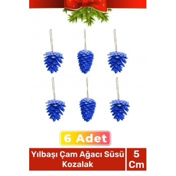 Özel Üretim Lüks Noel Parti Dekoratif Yeni Yıl Kış Yılbaşı Çam Ağacı Süsü Kozalak Altın 6lı