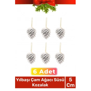 Özel Üretim Lüks Noel Parti Dekoratif Yeni Yıl Kış Yılbaşı Çam Ağacı Süsü Kozalak Altın 6lı