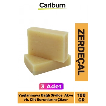 Doğal Güzel Kokulu El Yüz Saç Vücut Cilt Onaran Kolajen Etkili Zerdeçal Bitkisel Sabun 3 Adet