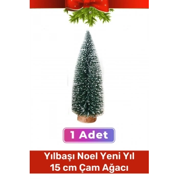 Mini Çam Masaüstü Minyatür Dekorasyon Küçük Süs Kar Yeni Yıl Noel Yapay Sedir Ağacı 15cm 1 Adet