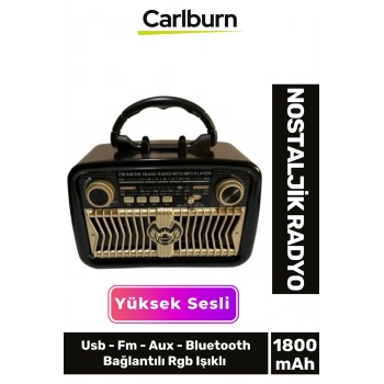 Kaliteli Yüksek Sesli Retro Nostalji Bluetooth Bağlantılı Usb Sd Kart Radyo Mp3 Player Müzik Kutusu