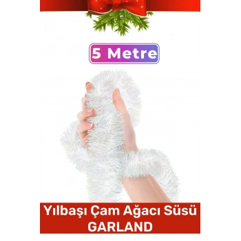 Özel Üretim Doğal Görünümlü Dekoratif Yeni Yıl Noel Yılbaşı Çam Ağacı Süsü Garland Büyük Boy 5 Metre