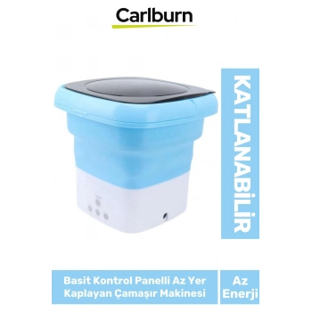 Enerji Tasarruflu Basit Kontrol Panel Az Yer Kaplayan Taşınabilir Katlanabilir Mini Çamaşır Makinesi