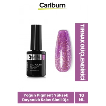 Hızlı Kuruyan Uzun Süre Dayanıklı Yüksek Pigment 3 Aşamalı Kalıcı Simli Tırnak Ojesi 10 Ml