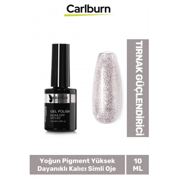 Hızlı Kuruyan Uzun Süre Dayanıklı Yüksek Pigment 3 Aşamalı Kalıcı Simli Tırnak Ojesi 10 Ml