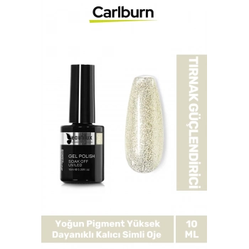 Hızlı Kuruyan Uzun Süre Dayanıklı Yüksek Pigment 3 Aşamalı Kalıcı Simli Tırnak Ojesi 10 Ml