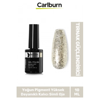 Hızlı Kuruyan Uzun Süre Dayanıklı Yüksek Pigment 3 Aşamalı Kalıcı Simli Tırnak Ojesi 10 Ml