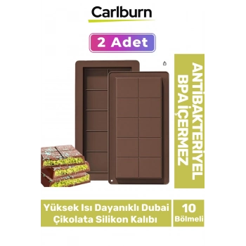 Bpa İçermez Esnek Dayanıklı Yüksek Isı Dayanıklı Dubai Çikolata Silikon Kalıbı 2 Adet