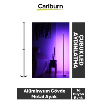 2 Metre Usb Giriş Alüminyum Gövde Metal Ayak Rgb Uzaktan Kumandalı Çubuk Led Aydınlatma