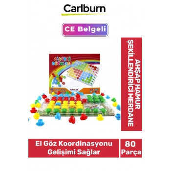 El Göz Koordinasyonu Sağlayan Zeka Geliştirici Eğitici Öğretici Oyun Sihirli Düğmeler 80 Parça