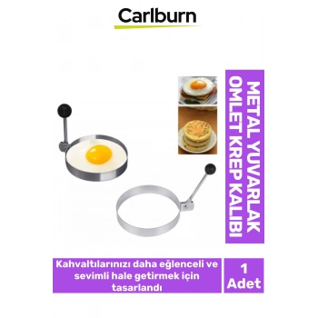 Yeni Seri Yanmaz Yapışmaz Pratik Görsel Şık Sunum Metal Yuvarlak Omlet Krep Kalıbı