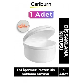 Premium Dayanıklı Plastik Hijyenik Gece Plak Tat İçermez Protez Diş Saklama Kutusu Büyük Boy 1 Adet