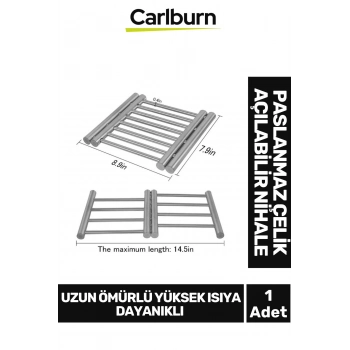 Yüksek Isıya Dayanıklı Mutfak Masa Şık İşlevsel Pratik Koruyucu Paslanmaz Çelik Açılabilir Nihale
