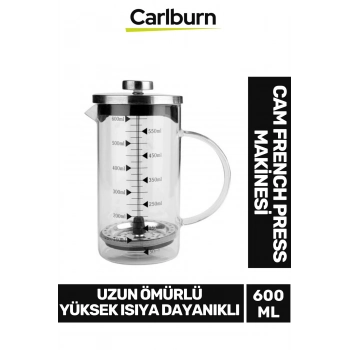 Özel Üretim Isıyı Uzun Süre Koruyan Süzgeçli Bitki Çayı Demliği Filtre Kahve French Press 600 ml