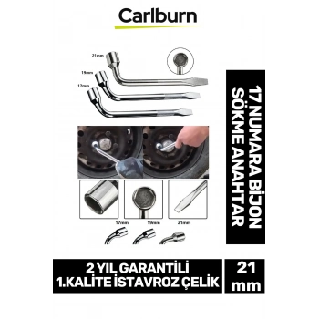 Garantili İstavroz Çelik 1.Kalite Nikelajlı 21mm Numara Bijon Sökme Anahtarı Tek Kol Pipo