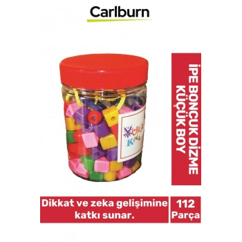 Zeka Eğitici Görsel Algı Dikkat Geliştirici Psikomotor Şekil Renk Uzamsal Küçük Boy İpe Boncuk Dizme